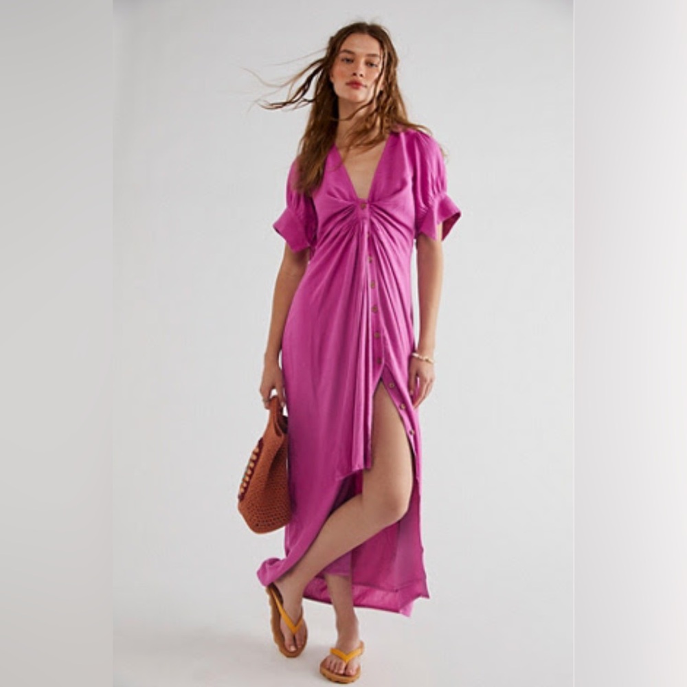 Free people vintage summer midi dress XS